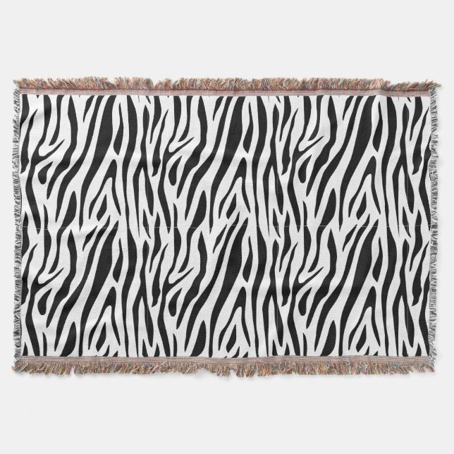 Zebra Print Throw Blanket (Front)