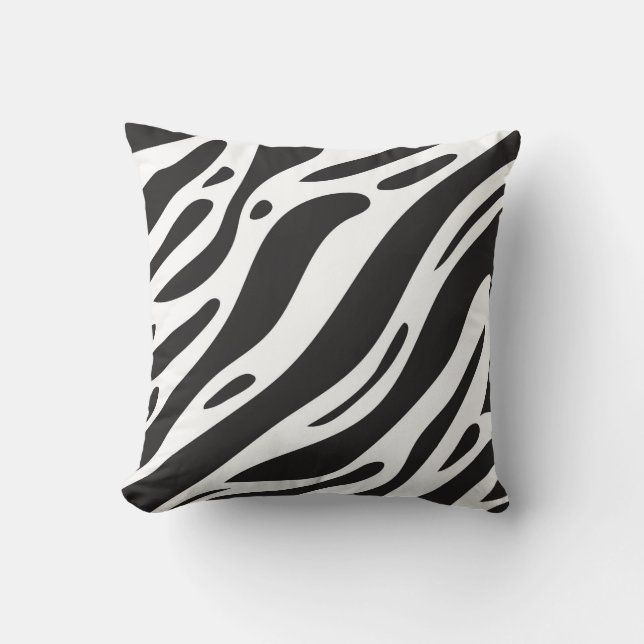 Zebra print throw pillow (Front)