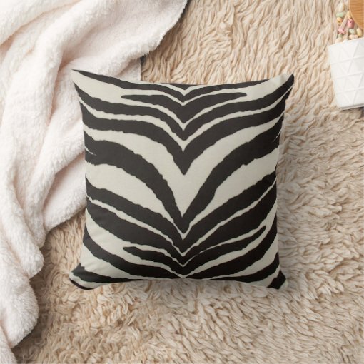 Zebra Print Throw Pillow Zazzle