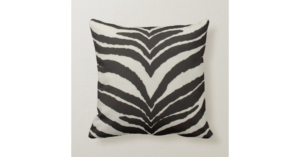 Zebra Print Throw Pillow Zazzle