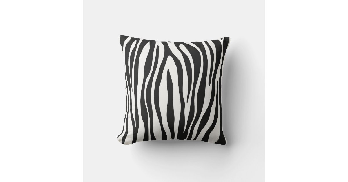Zebra Print Throw Pillow Zazzle