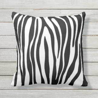 Zebra Print Throw Pillow
