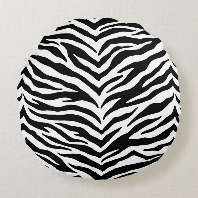 Zebra Print Throw Pillow  (Front)