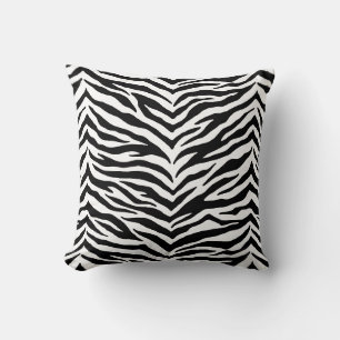 Zebra Print Throw Pillow