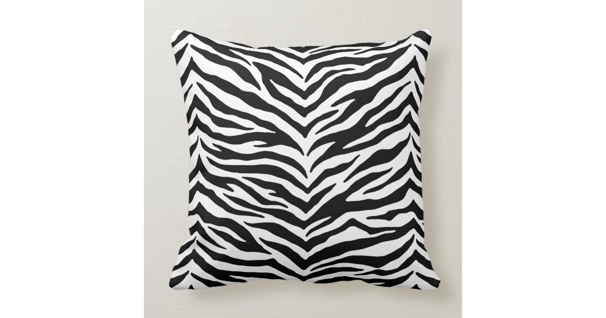 Zebra Print Throw Pillow
