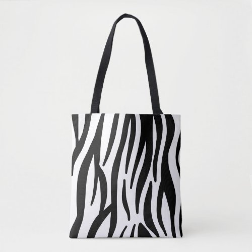 zebra print tote bag