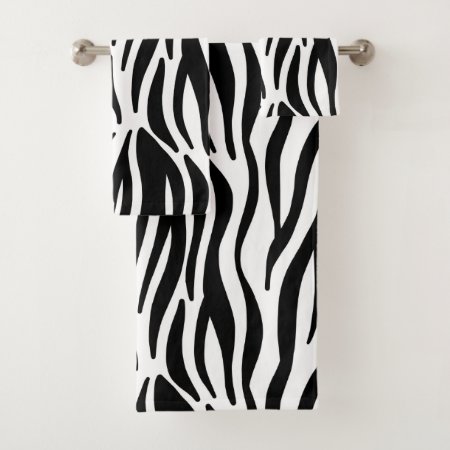Zebra Print Towel Set