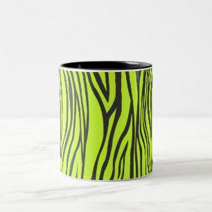 zebra print Two-Tone coffee mug