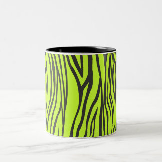 zebra print Two-Tone coffee mug