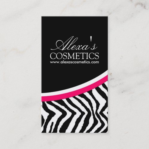 Zebra Print {Vertical} :: Business Card