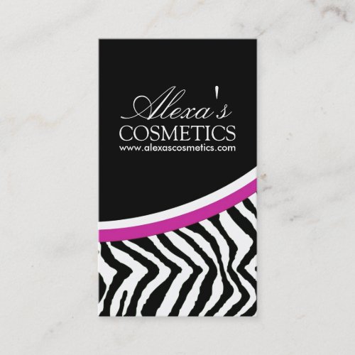 Zebra Print {Vertical} :: Business Card