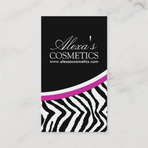 Customizable Zebra Print {Vertical} :: Business Card