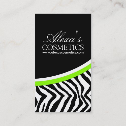 Zebra Print {Vertical} :: Business Card
