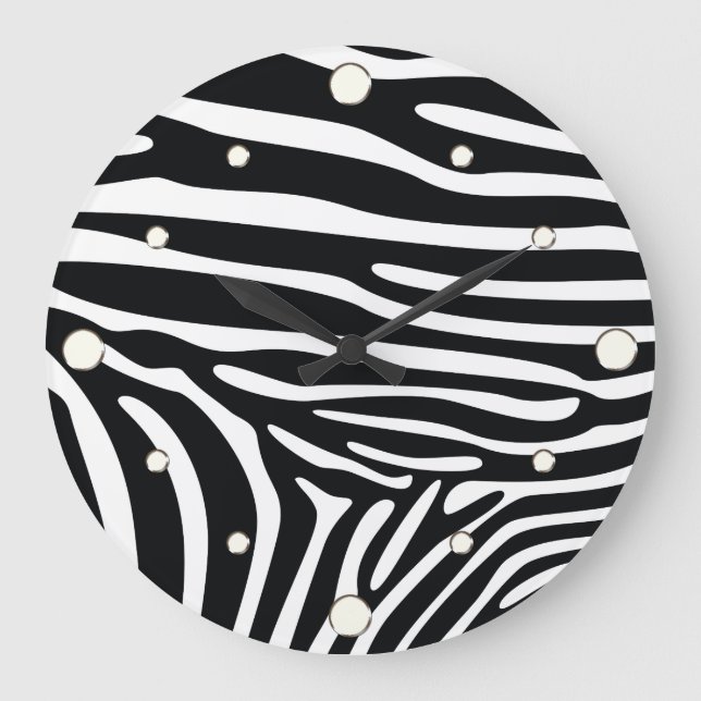 Zebra  Print Wall Clock (Front)