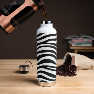 Zebra print water bottle