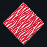 Zebra Print White Red Cute Modern Xmas Pattern Bandana<br><div class="desc">Simple red and white zebra print pattern.</div>