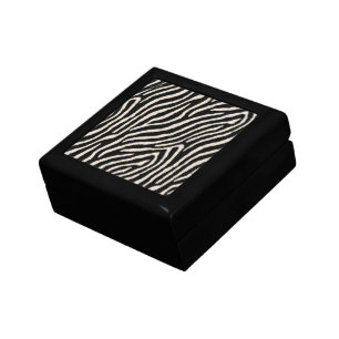 Zebra Print Wooden Jewelry Box with Custom Name