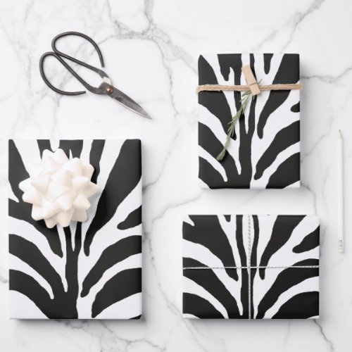 Zebra Print Wrapping Paper Sheets