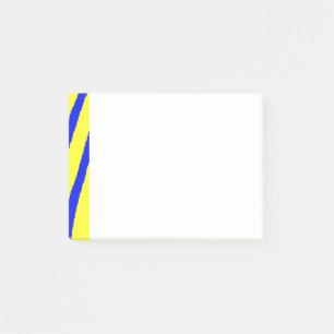 Zebra Print (Yellow & Blue) Post-it Notes