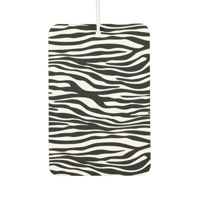 Zebra Print, Zebra Stripes, Black And White Air Freshener (Front)