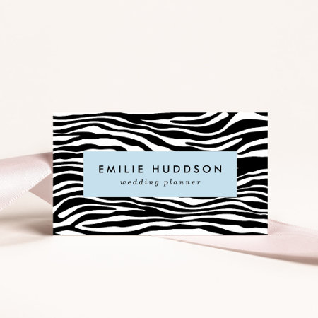 Zebra Print, Zebra Stripes, Black And White Business Card