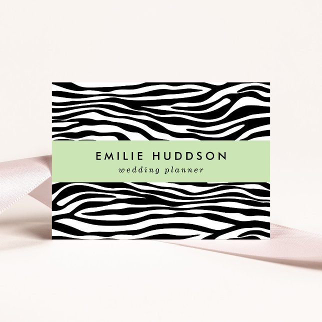 Zebra Print, Zebra Stripes, Black And White Business Card (Creator Uploaded)