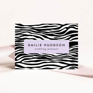 Zebra Print, Zebra Stripes, Black And White Business Card