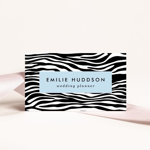 Zebra Print Zebra Stripes Black And White Business Card