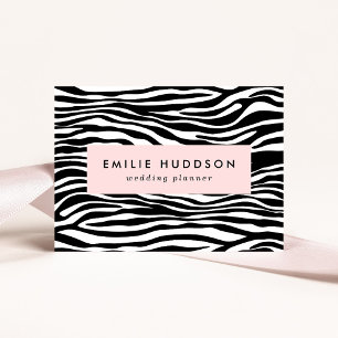 Zebra Print, Zebra Stripes, Black And White Business Card