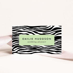 Zebra Print, Zebra Stripes, Black And White Business Card