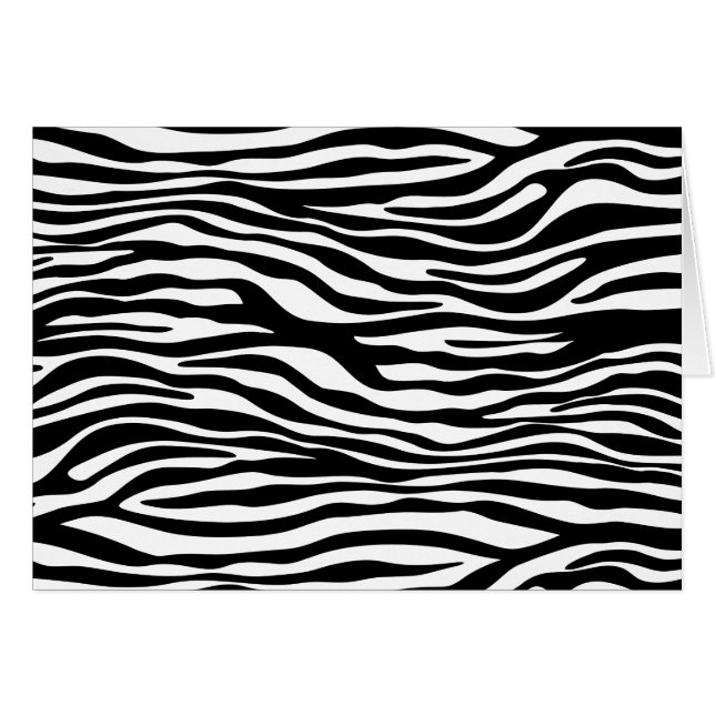 Zebra Print, Zebra Stripes, Black And White Cards (Front Horizontal)