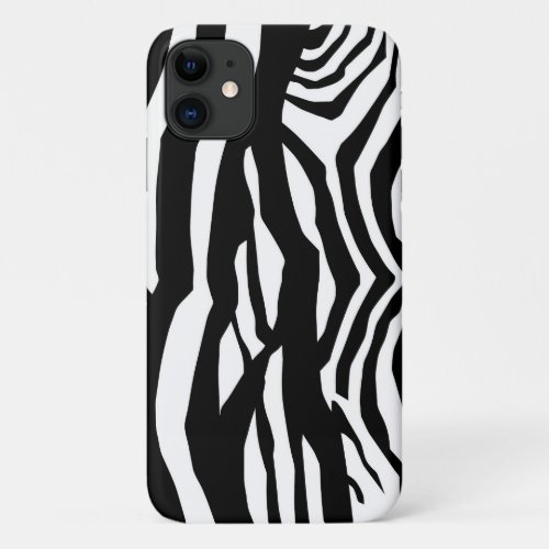 Zebra Print Zebra Stripes Black And White iPhone 11 Case