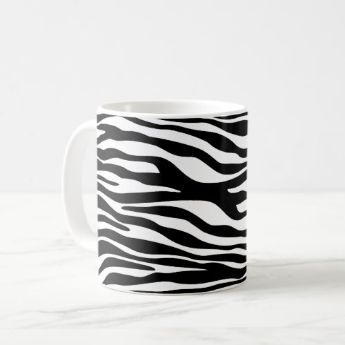 Zebra Print Zebra Stripes Black And White Coffee Mug