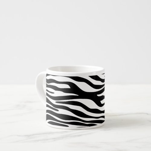 Zebra Print Zebra Stripes Black And White Espresso Cup