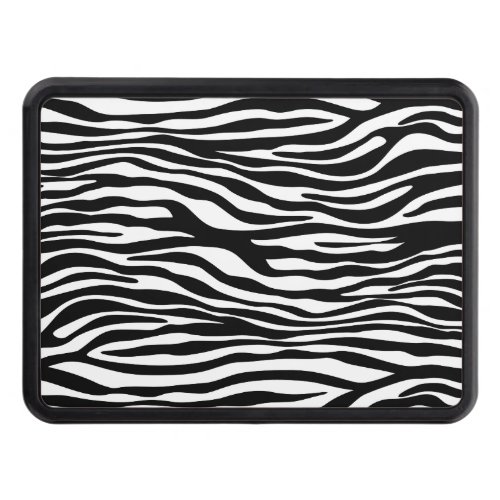 Zebra Print Zebra Stripes Black And White Hitch Cover