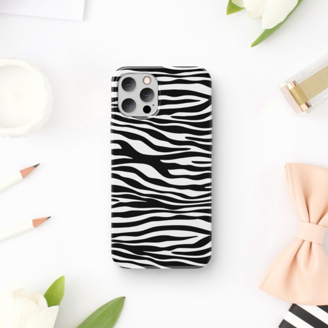 Zebra Print, Zebra Stripes, Black And White iPhone Case (Creator Uploaded)
