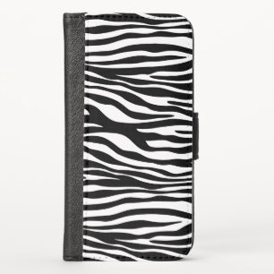 Zebra Print, Zebra Stripes, Black And White iPhone X Wallet Case