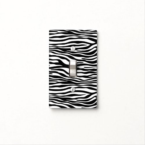 Zebra Print Zebra Stripes Black And White Light Switch Cover