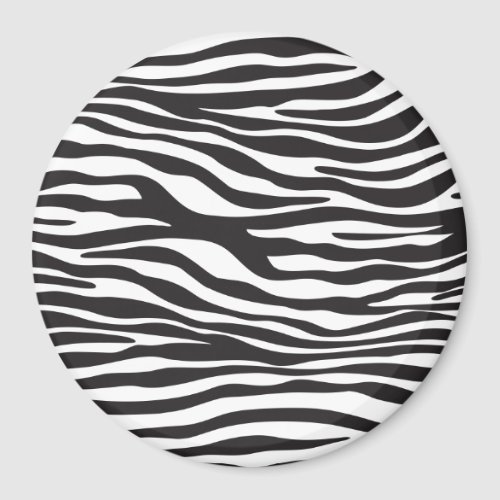 Zebra Print Zebra Stripes Black And White Magnet