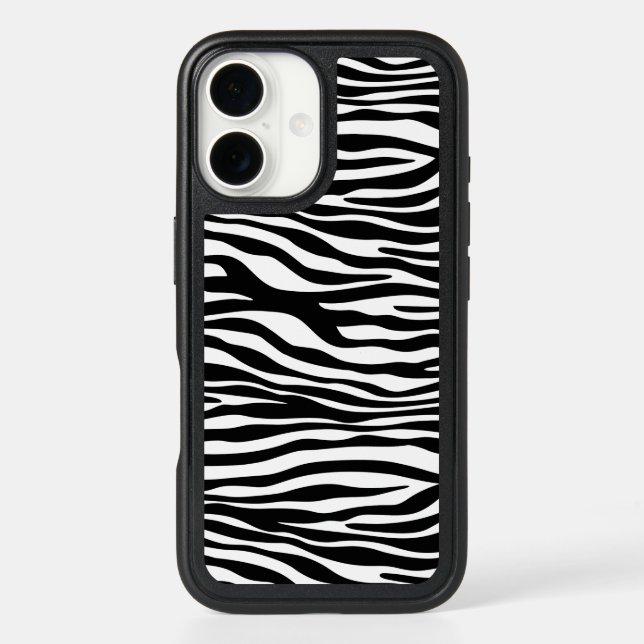 Zebra Print, Zebra Stripes, Black And White Otterbox iPhone Case (Back)