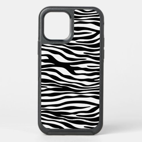 Zebra Print Zebra Stripes Black And White OtterBox Symmetry iPhone 12 Case