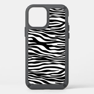 Zebra Print, Zebra Stripes, Black And White Speck iPhone 12 Case