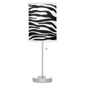 Zebra Print, Zebra Stripes, Black And White Table Lamp (Left)