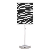 Zebra Print, Zebra Stripes, Black And White Table Lamp (Back)