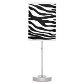 Zebra Print, Zebra Stripes, Black And White Table Lamp (Front)