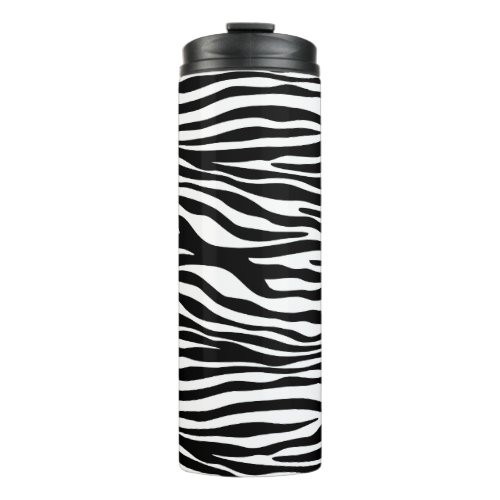 Zebra Print Zebra Stripes Black And White Thermal Tumbler