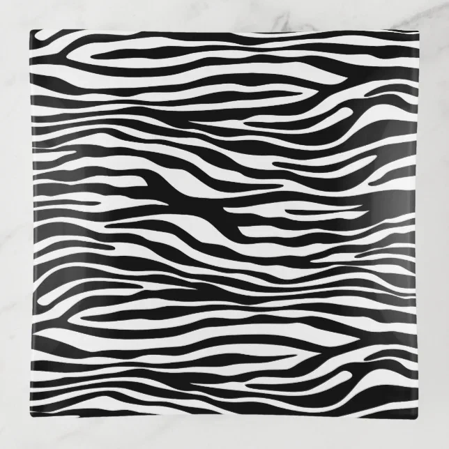 Zebra Print, Zebra Stripes, Black And White Trinket Tray | Zazzle