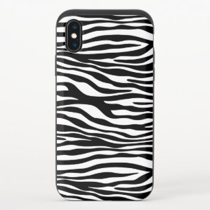 Zebra Print, Zebra Stripes, Black And White iPhone X Slider Case