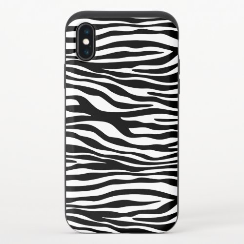 Zebra Print Zebra Stripes Black And White iPhone X Slider Case