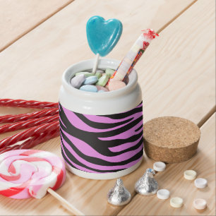 Zebra Print, Zebra Stripes, Pink Zebra, Jungle Candy Jar